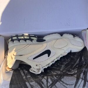 Nike Cream and Red Sneakers